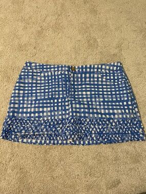 Lilly Pulitzer Lorelei Skort Feelin Beachy NWT 12 Gingham Ruffle